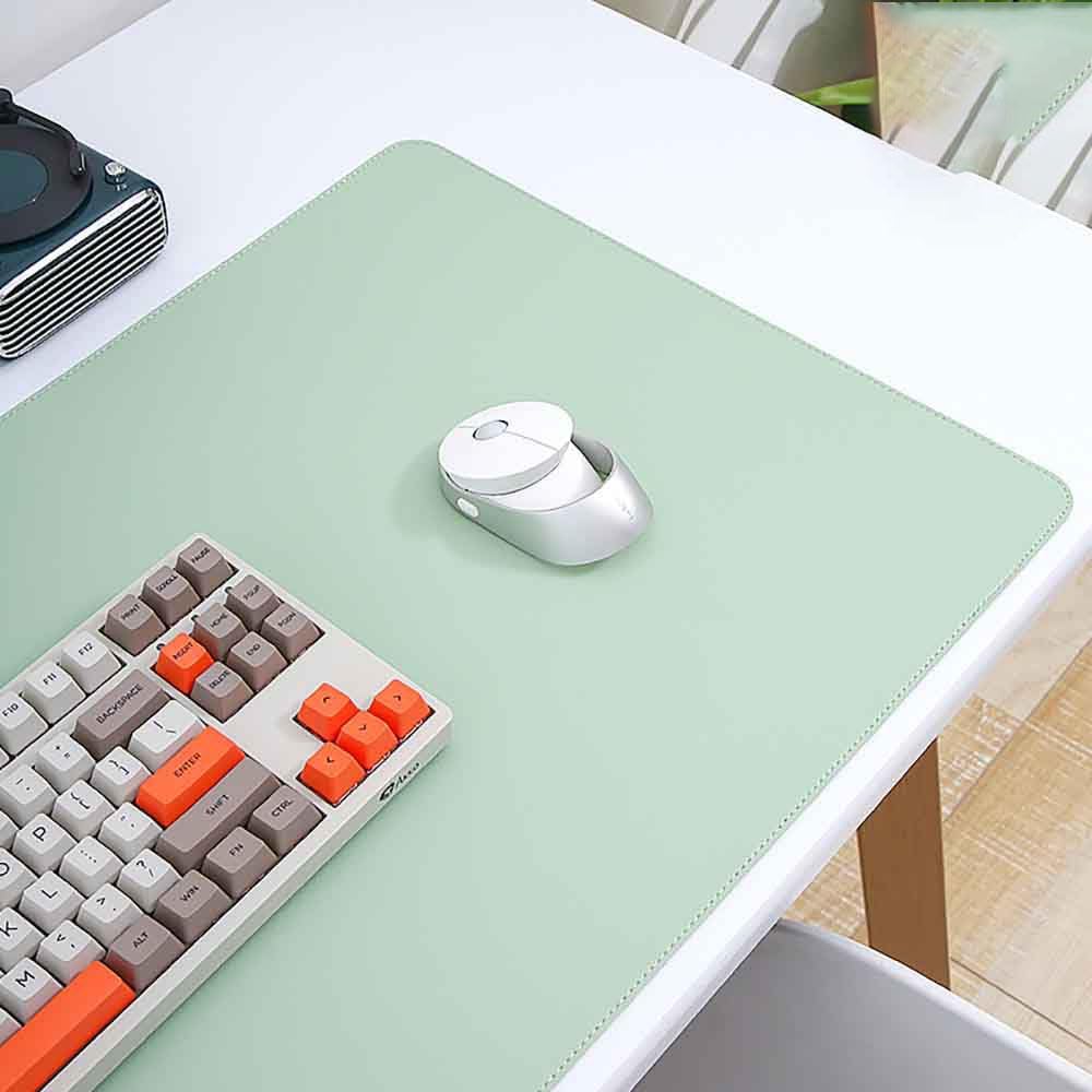 Mouse Pad Desk Mat Nonslip Rubber Base Waterproof Desk Blotter PU Leather Computer Mouse Pad (BlackGray,40x60 cm) - Image 12