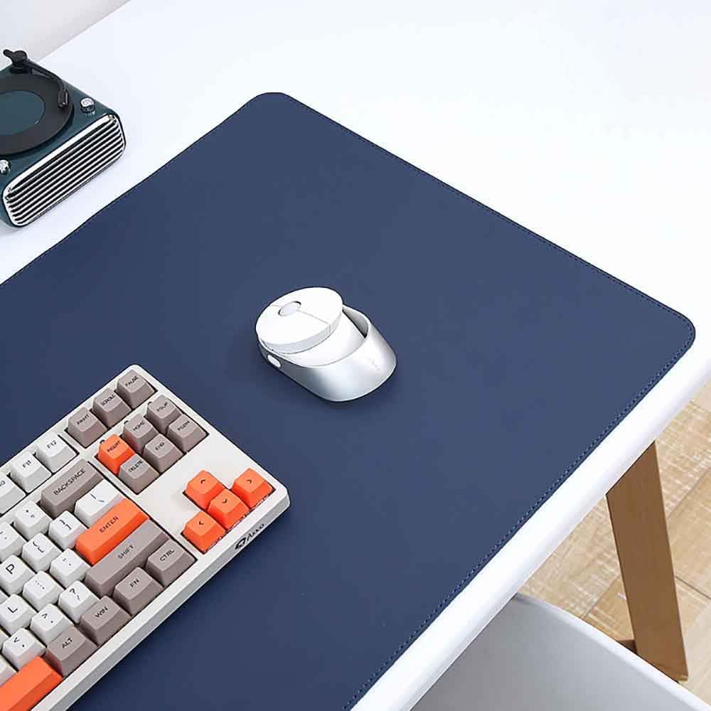 Mouse Pad Desk Mat Nonslip Rubber Base Waterproof Desk Blotter PU Leather Computer Mouse Pad (BlackGray,40x60 cm) - Image 22