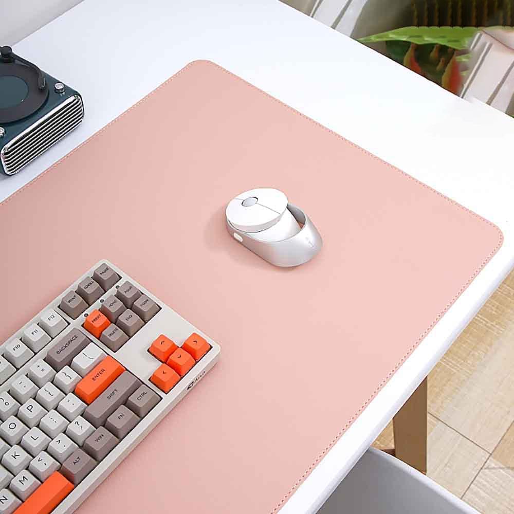 Mouse Pad Desk Mat Nonslip Rubber Base Waterproof Desk Blotter PU Leather Computer Mouse Pad (Pink Pro,40x60 cm) - Image 9