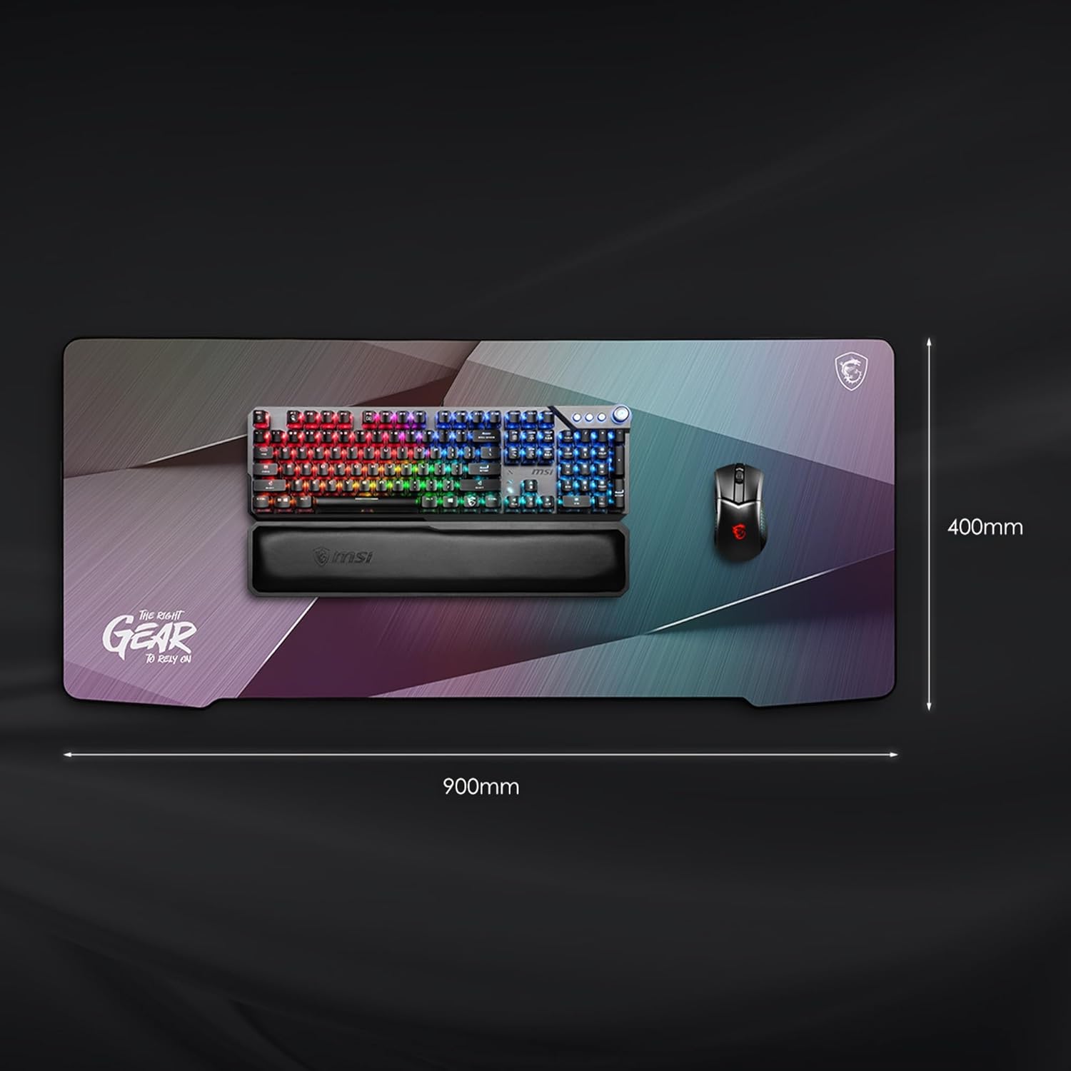 MSI Gaming XXL Ultra-Smooth Silk Low-Friction relective Surface Non-Slip Natural Rubber Base 3mm Thick Gaming Mouse Pad (Agility GD72 Gleam Edition) - Image 7