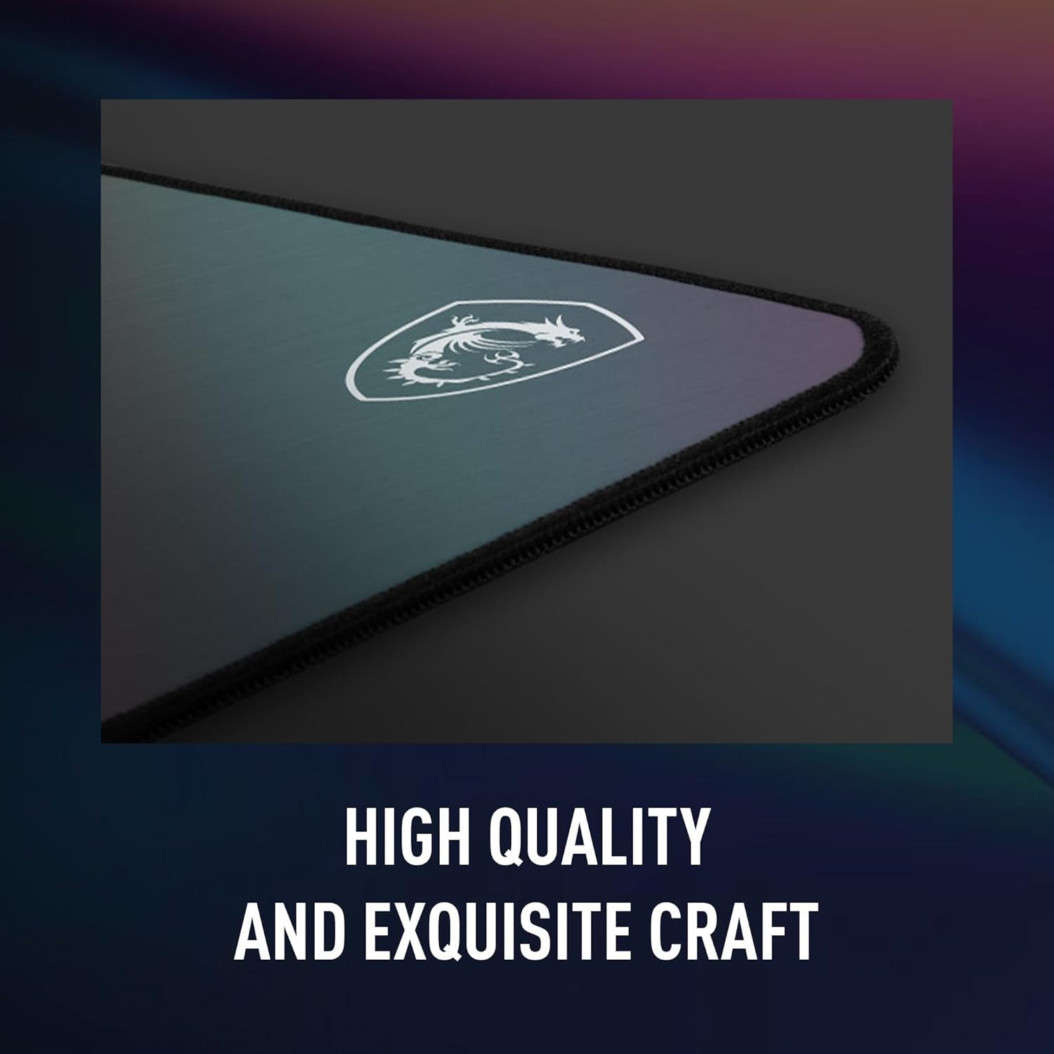 MSI Gaming XXL Ultra-Smooth Silk Low-Friction relective Surface Non-Slip Natural Rubber Base 3mm Thick Gaming Mouse Pad (Agility GD72 Gleam Edition) - Image 4
