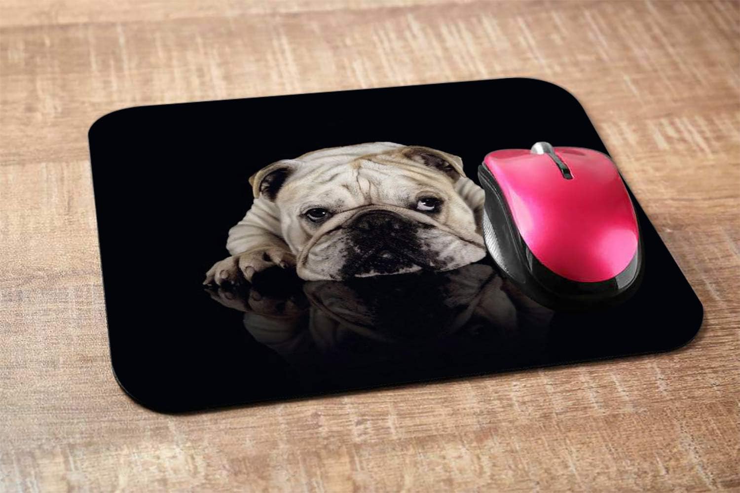 Nicokee Bulldog Gaming Mousepad Little Funny Dog Bulldog Mouse Pad Mouse Mat for Computer Desk Laptop Office 9.5 X 7.9 Inch Non-Slip Rubber - Image 2