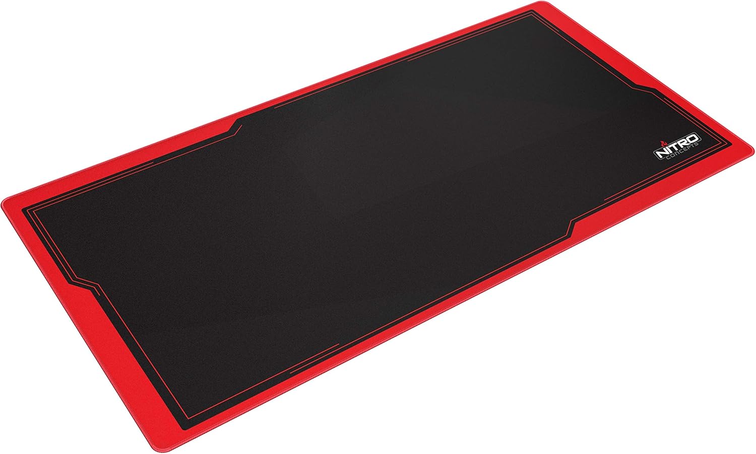 NITRO CONCEPTS DM12 Deskmat Desk Pad - Mouse Pad - 1200x600mm - Black\/Red - Image 2
