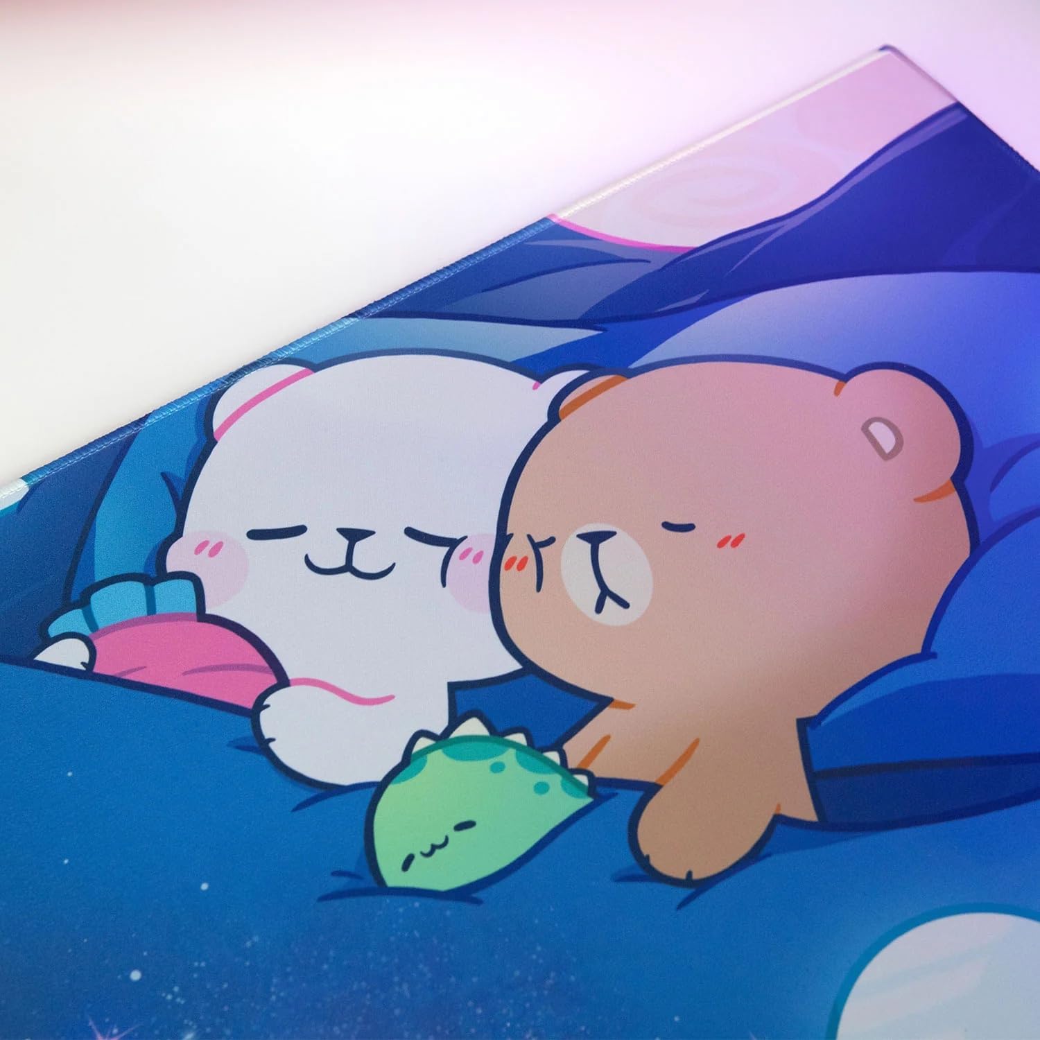 Starry Dream Desk Mat Authentic Milkmochabear Merchandise Cute Extra Large Gaming Mouse Pad with Non-Slip Rubber Base for Computer Keyboard Laptop, Home Office Accessories (35.5" x 15.7") - Image 2