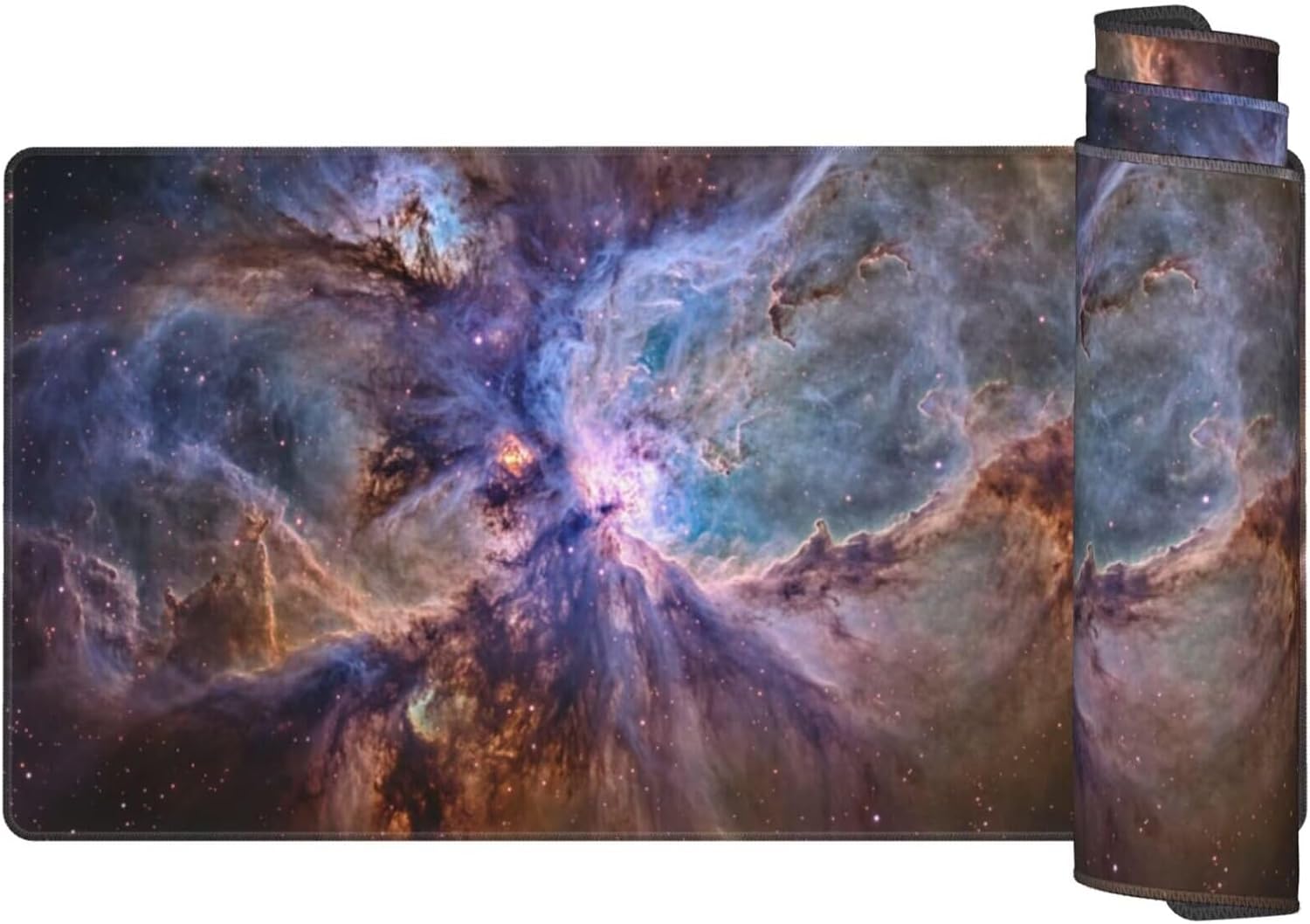 Starry Night Mouse Pad Abstract Desk Mat, Large Mouse Pad 47.2x23.6 inch, XXL Mousepad with Non-Slip Rubber Base, Waterproof Keyboard Mat with Stitched Edges, Gaming Mousepad for Office Decor Q704