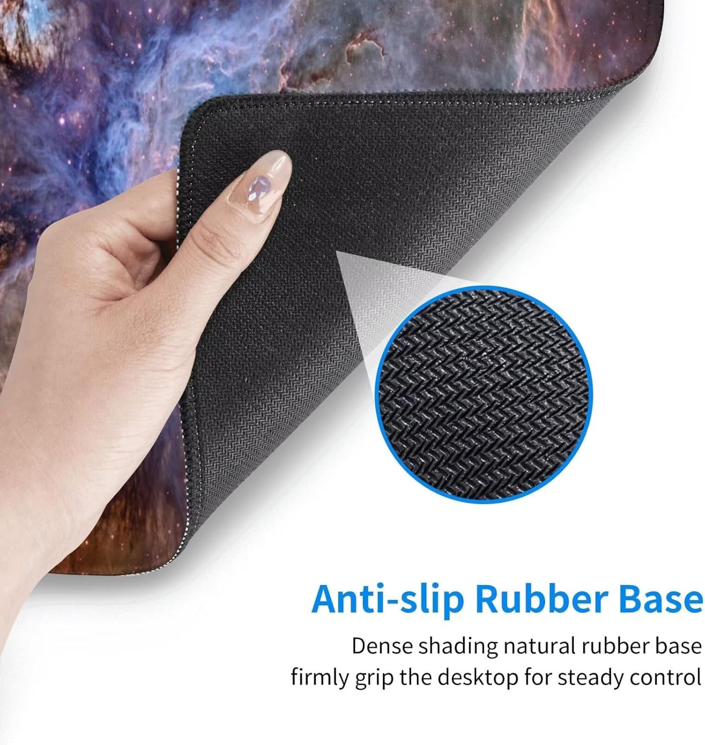 Starry Night Mouse Pad Abstract Desk Mat, Large Mouse Pad 47.2x23.6 inch, XXL Mousepad with Non-Slip Rubber Base, Waterproof Keyboard Mat with Stitched Edges, Gaming Mousepad for Office Decor Q704 - Image 7