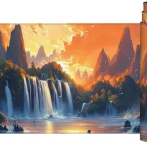 Sunset Mouse Pad Landscape Desk Mat,Large Mouse Pad 47.2x23.6 Inch,XXL Mousepad with Non-Slip Rubber Base,Waterproof Computer Keyboard Mat with Stitched Edges,Gaming Mousepad for Office Decor Q1084