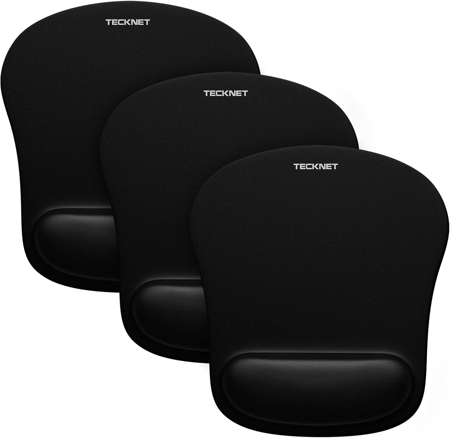 TECKNET 2 Pack Mouse Pad with Wrist Support, Ergonomic Gaming Mouse Pad Pain Relief, Portable Comfortable Mousepad for Computer, Laptop, Office, Home Non-Slip Base, Waterproof Surface - Black - Image 10