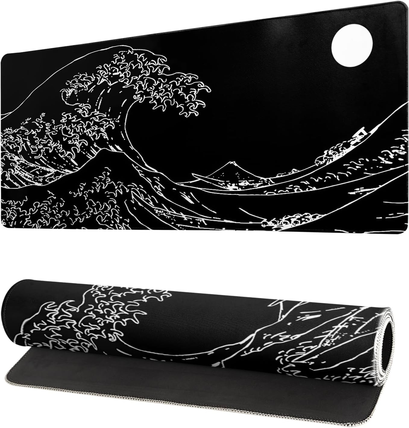 Topographic Contour Extended Big Mouse Pad Large,Gaming Mouse Pad Desk Pad,27.6x11.8 Inch Long Computer Keyboard Mouse Mat Mousepad with 3mm Non-Slip Base and Stitched Edge for Gaming and Office - Image 16