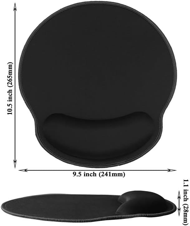 TREXD Mouse Pad with Writ Rest Soft Memory Foam Mouse Pad Anti-Skid Ergonomic Mat Gel Wrist Support Gaming Mouse Pad - Image 2