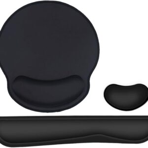 TREXD Mouse Pad with Writ Rest Soft Memory Foam Mouse Pad Anti-Skid Ergonomic Mat Gel Wrist Support Gaming Mouse Pad