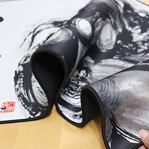 ULTRAMIX XXL Large Gaming Laptop Mouse Pad, Japanese Artisan Mouse pad Anime, Sumo Wrestling Nokotta Sumie 35.4 x 15.7 x 0.1 inches (900 x 400 x 3 mm) Thick Rubber Table Mat,White Mouse pad - Image 8