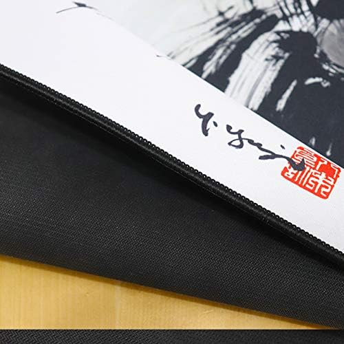 ULTRAMIX XXL Large Gaming Laptop Mouse Pad, Japanese Artisan Mouse pad Anime, Sumo Wrestling Nokotta Sumie 35.4 x 15.7 x 0.1 inches (900 x 400 x 3 mm) Thick Rubber Table Mat,White Mouse pad - Image 3