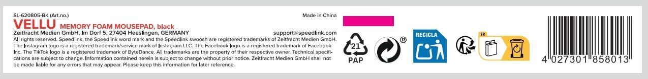 VELLU Memory Foam Mousepad - Ergonomic Mouse Mat with Memory Foam Palm Rest, Wrist Rest, Wrist Pad for Computer, PC, Notebook, Laptop, Non-Slip, Black - Image 11