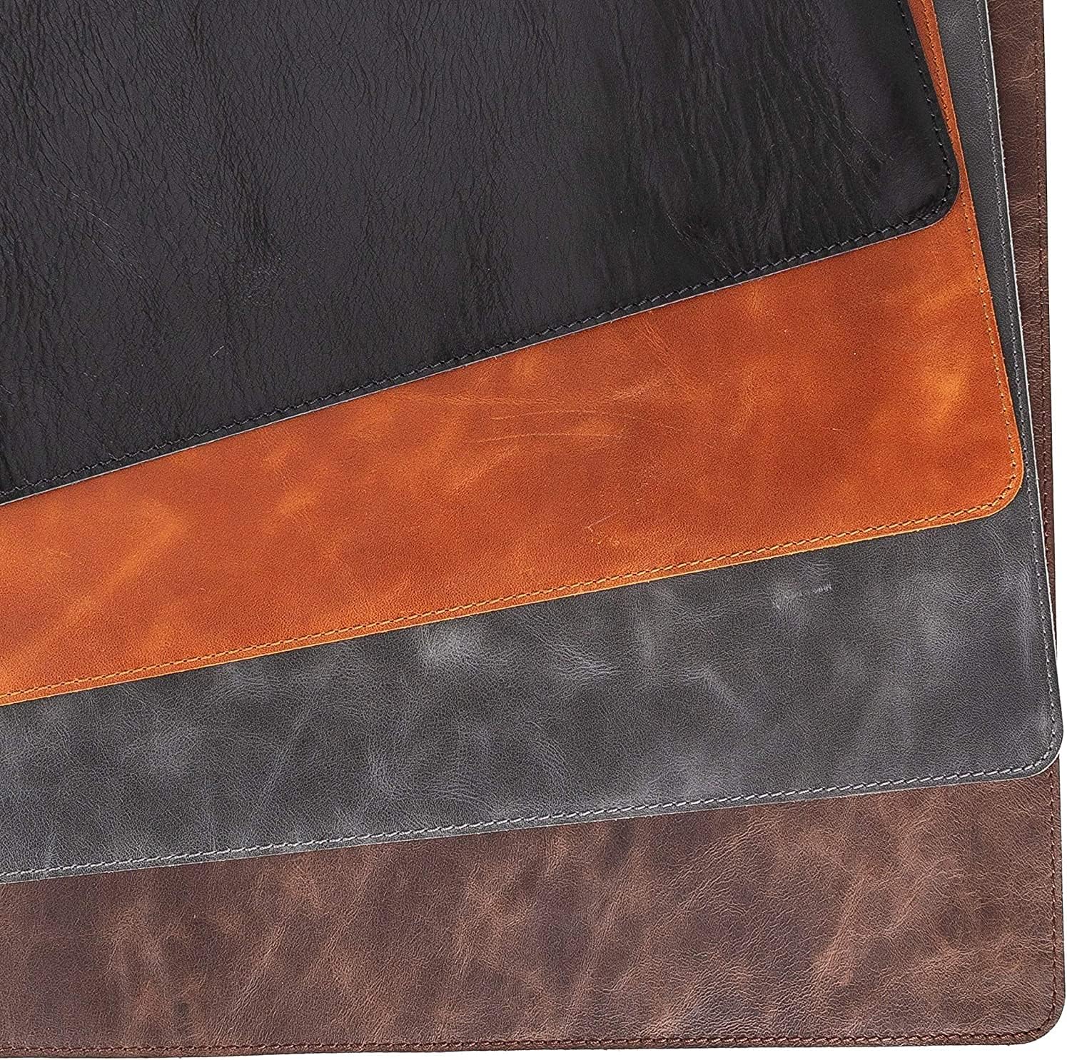 Venito Premium Leather Desk Pad Mat (31.5 X 14.6 inch) - Medium Desk Mat for Keyboard and Mouse Home Office Accessories (Faded Gray) - Image 9