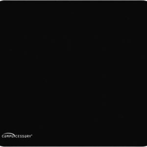 Wholesale CASE of 25 - Compucessory Smooth Cloth Nonskid Mouse Pads-Economy Mouse Pad, Nonskid Rubber Base, 9-1/2"x8-1/2", Black