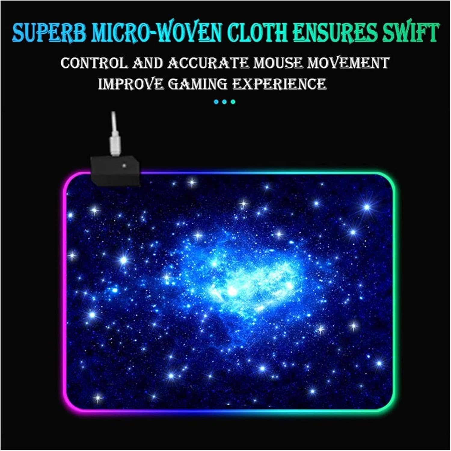Wide Mouse Pad, Oversized Extended Mousepad, Large Gaming Mouse Pad Desk Pad, Anti-Slip Rubber Base and Stitched Edge, Extra Large Soft Computer Keyboard Mouse Mat (Color : C, Size : 300x800x4mm) - Image 3