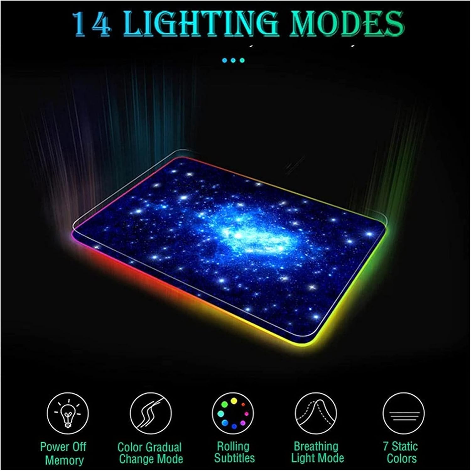 Wide Mouse Pad, Oversized Extended Mousepad, Large Gaming Mouse Pad Desk Pad, Anti-Slip Rubber Base and Stitched Edge, Extra Large Soft Computer Keyboard Mouse Mat (Color : C, Size : 300x800x4mm) - Image 4