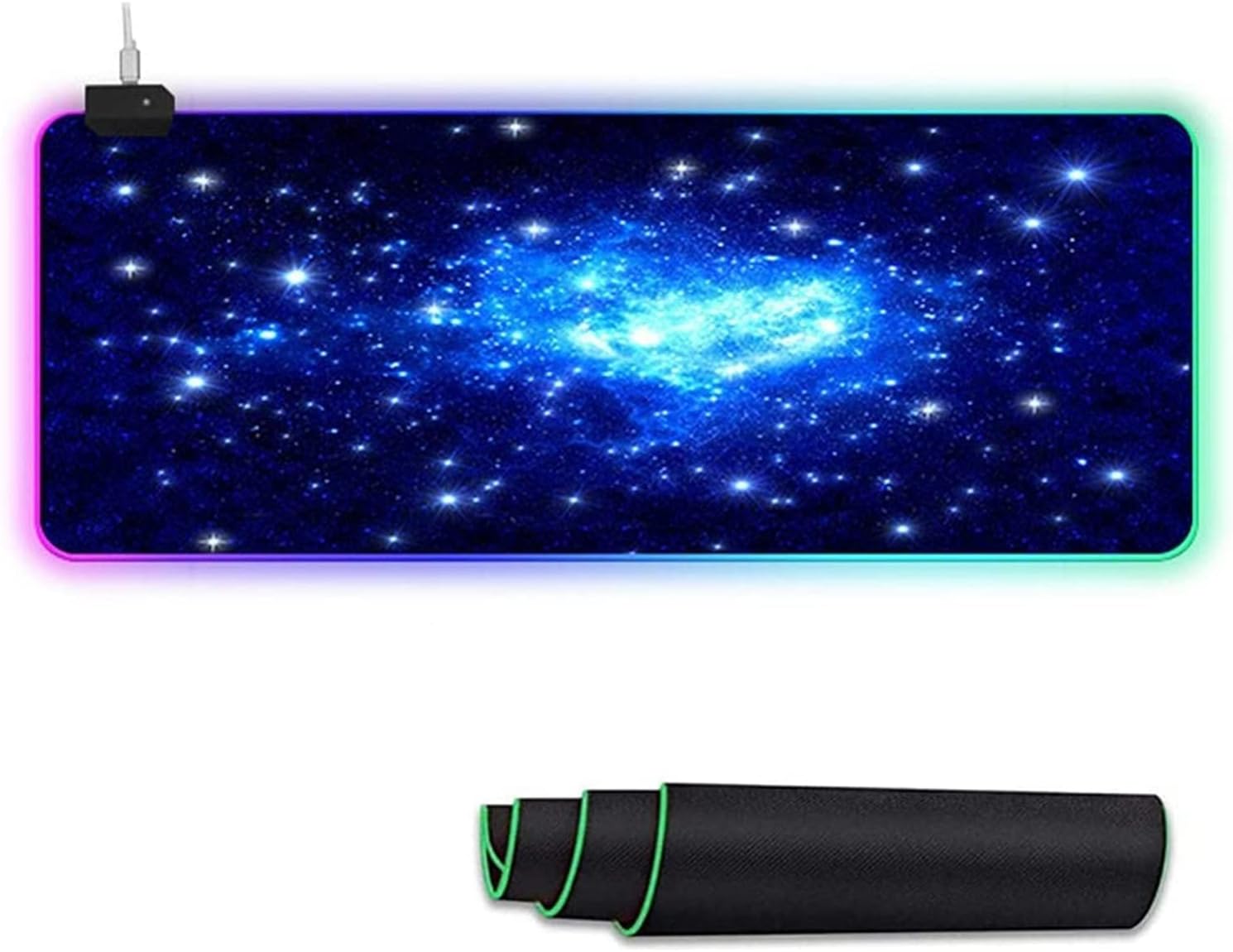 Wide Mouse Pad, Oversized Extended Mousepad, Large Gaming Mouse Pad Desk Pad, Anti-Slip Rubber Base and Stitched Edge, Extra Large Soft Computer Keyboard Mouse Mat (Color : C, Size : 300x800x4mm)