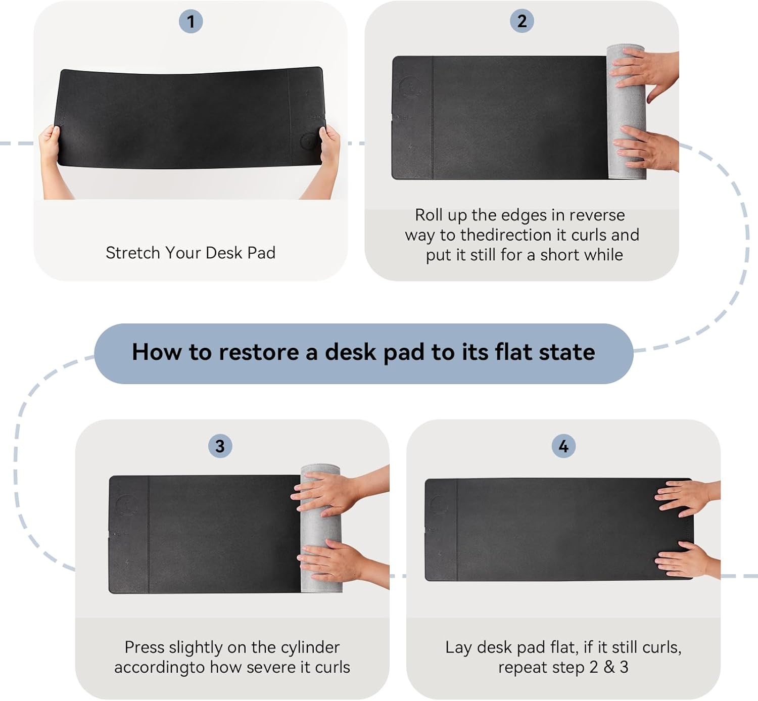 Wireless Charging Mouse Pad, 31.5"x11.7" XXL Large Office Desk Pad with Ultra-Smooth Surface,Non-Slip Base, Classic Black Waterproof Computer Desk Mat for MacBook, PC, Laptop - Image 5