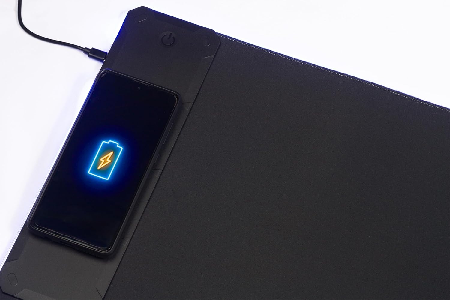 Wireless Charging RGB Gaming Mouse Pad 15W, LED Mouse Mat 900x400x4MM, Light Modes Extra Large Mousepad Non-Slip Rubber Base Computer Keyboard Mat for Gaming, MacBook, PC, Laptop, Desk - Image 5