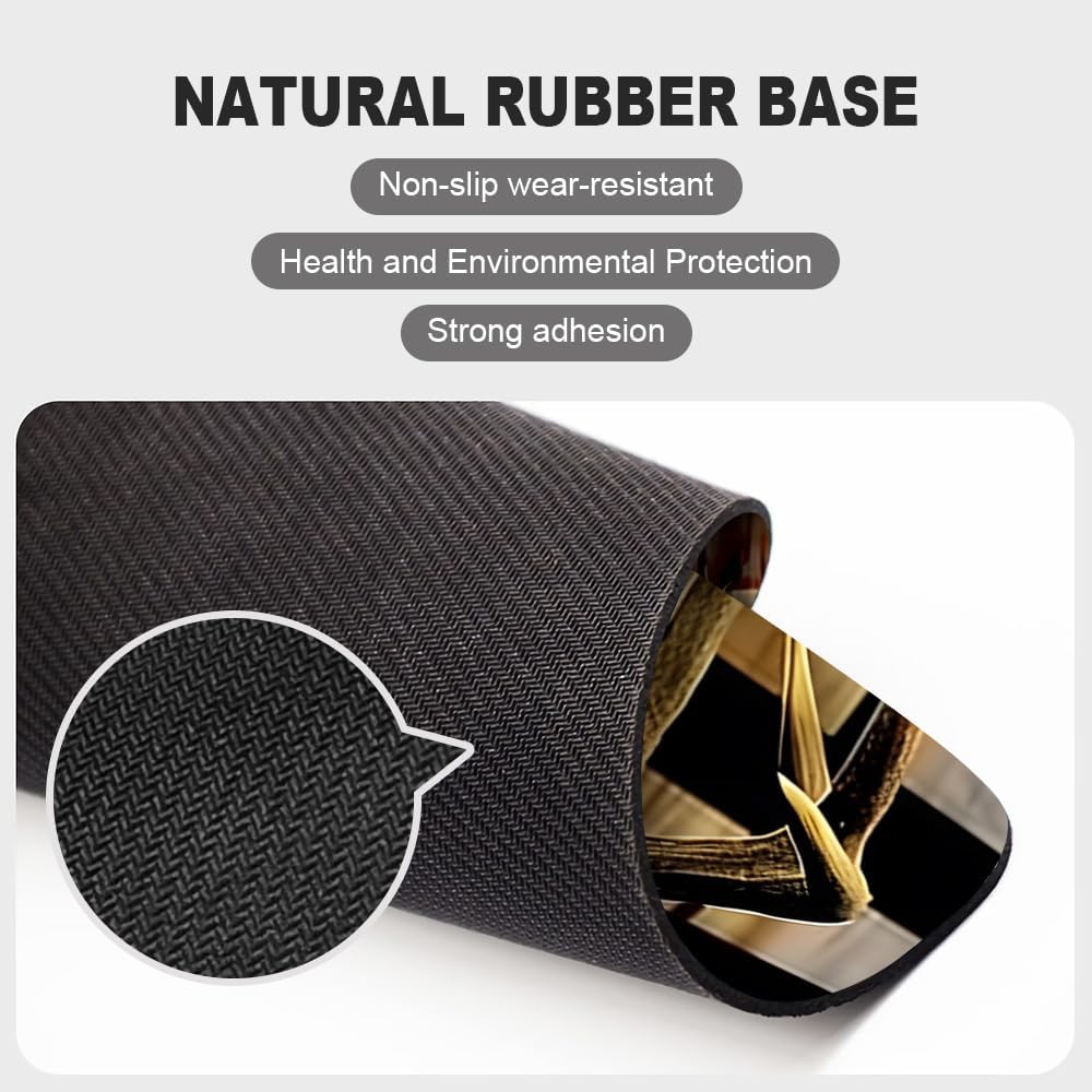 Wood Grain American Flag Hunting Deer Square Mouse pad, Texture, Waterproof, Anti Slip Rubber Base, Computer Mouse pad, Laptop Mouse pad - Image 4