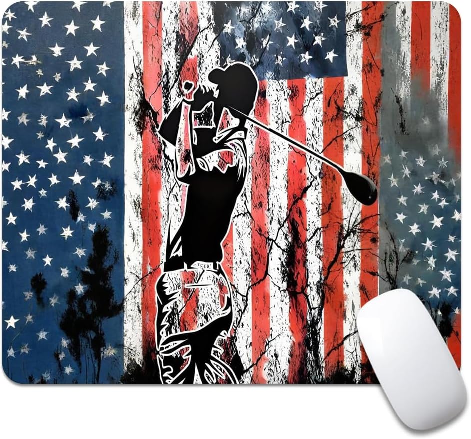 Wood Grain American Flag Hunting Deer Square Mouse pad, Texture, Waterproof, Anti Slip Rubber Base, Computer Mouse pad, Laptop Mouse pad - Image 44