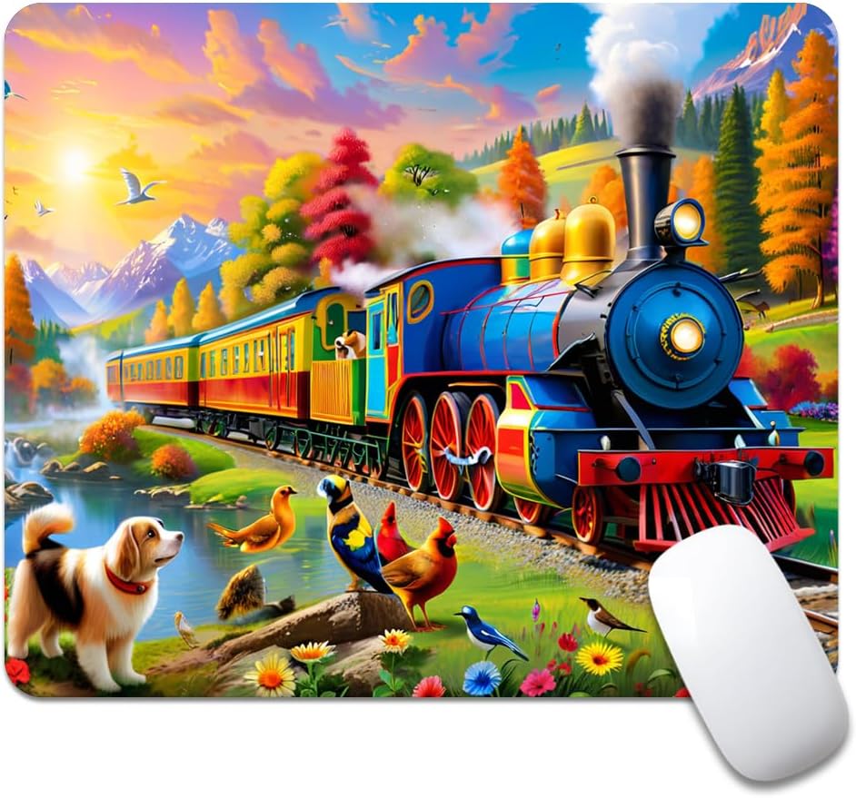 Wood Grain American Flag Hunting Deer Square Mouse pad, Texture, Waterproof, Anti Slip Rubber Base, Computer Mouse pad, Laptop Mouse pad - Image 48