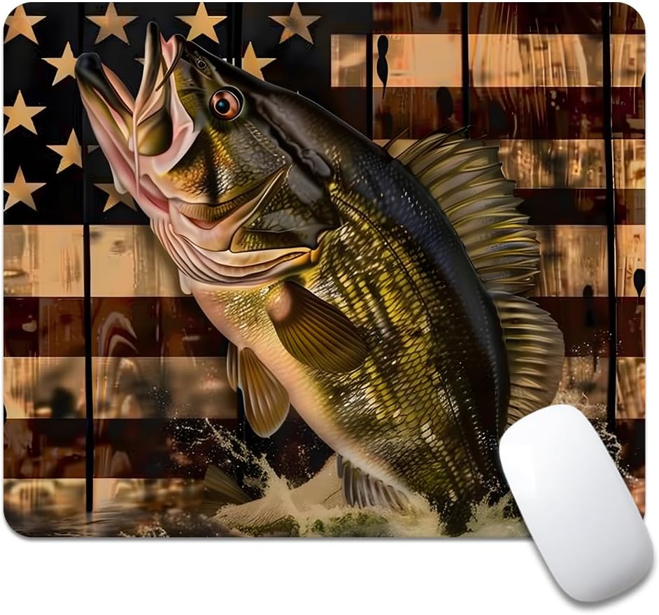 Wood Grain American Flag Hunting Deer Square Mouse pad, Texture, Waterproof, Anti Slip Rubber Base, Computer Mouse pad, Laptop Mouse pad - Image 39