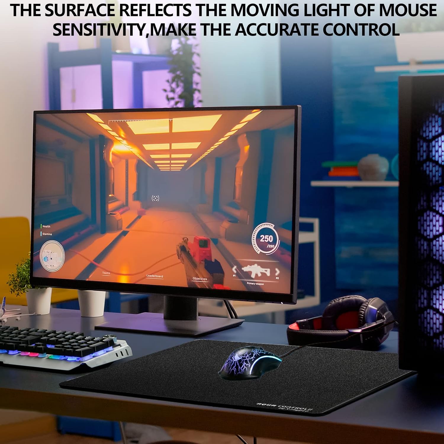 X-Raypad Aqua Control 2 Gaming Mouse Pad, Ultra-High Precision Mouse Pad with Perfect Speed and Control Capability, Consistent X and Y Glide, Designed for Fps Players with Low DPI Requirements - Image 8