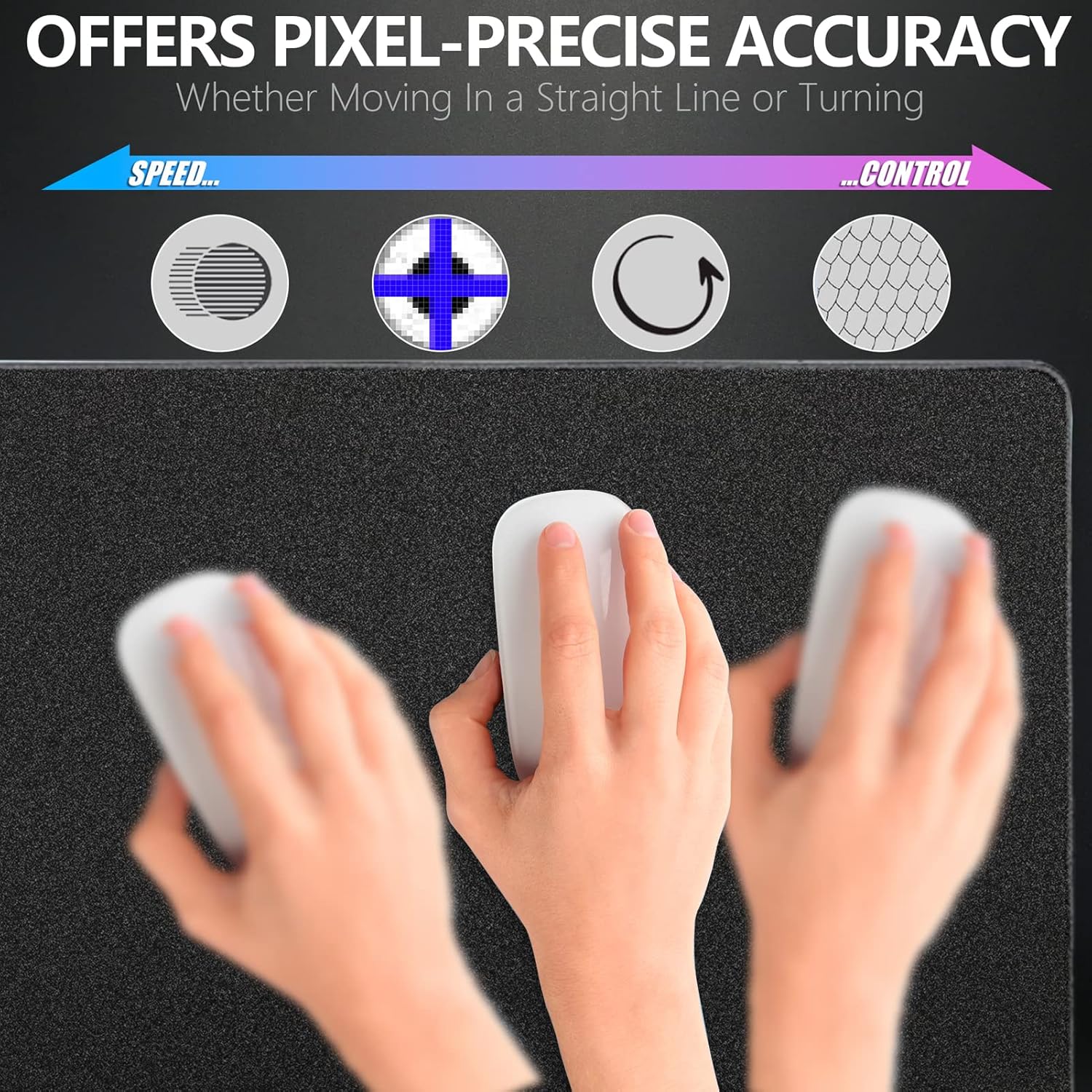 X-Raypad Aqua Control 2 Gaming Mouse Pad, Ultra-High Precision Mouse Pad with Perfect Speed and Control Capability, Consistent X and Y Glide, Designed for Fps Players with Low DPI Requirements - Image 4