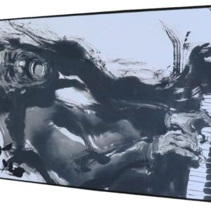 XXL Large Gaming Laptop Mouse Pad, Japanese Artisan Mouse pad Anime, Jazz 35.4 x 15.7 x 0.1 inches (900 x 400 x 3 mm) Thick Rubber Table Mat,White Mouse pad