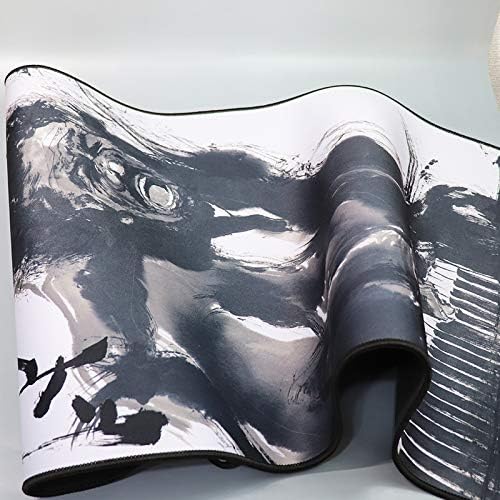 XXL Large Gaming Laptop Mouse Pad, Japanese Artisan Mouse pad Anime, Jazz 35.4 x 15.7 x 0.1 inches (900 x 400 x 3 mm) Thick Rubber Table Mat,White Mouse pad - Image 3