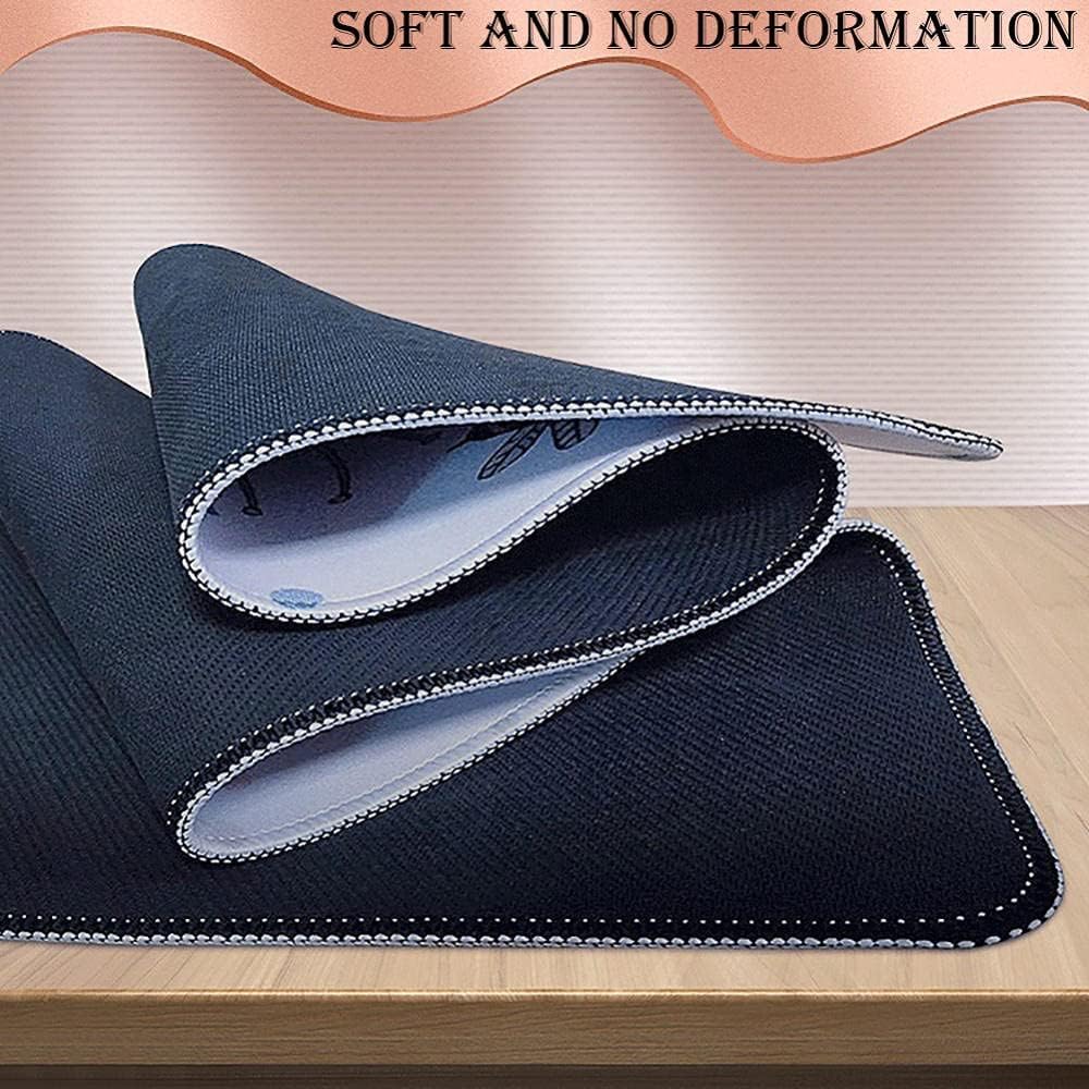 XXL Mouse Pad Gaming,Extended Gaming Mouse Pad with Stitched Edge,Non-Slip Oversized Mousepad,Office Keyboard Mouse Mat,Anti-Fray Desk Mat Table Protector (Color : D, Size : 400x900x3mm) - Image 4