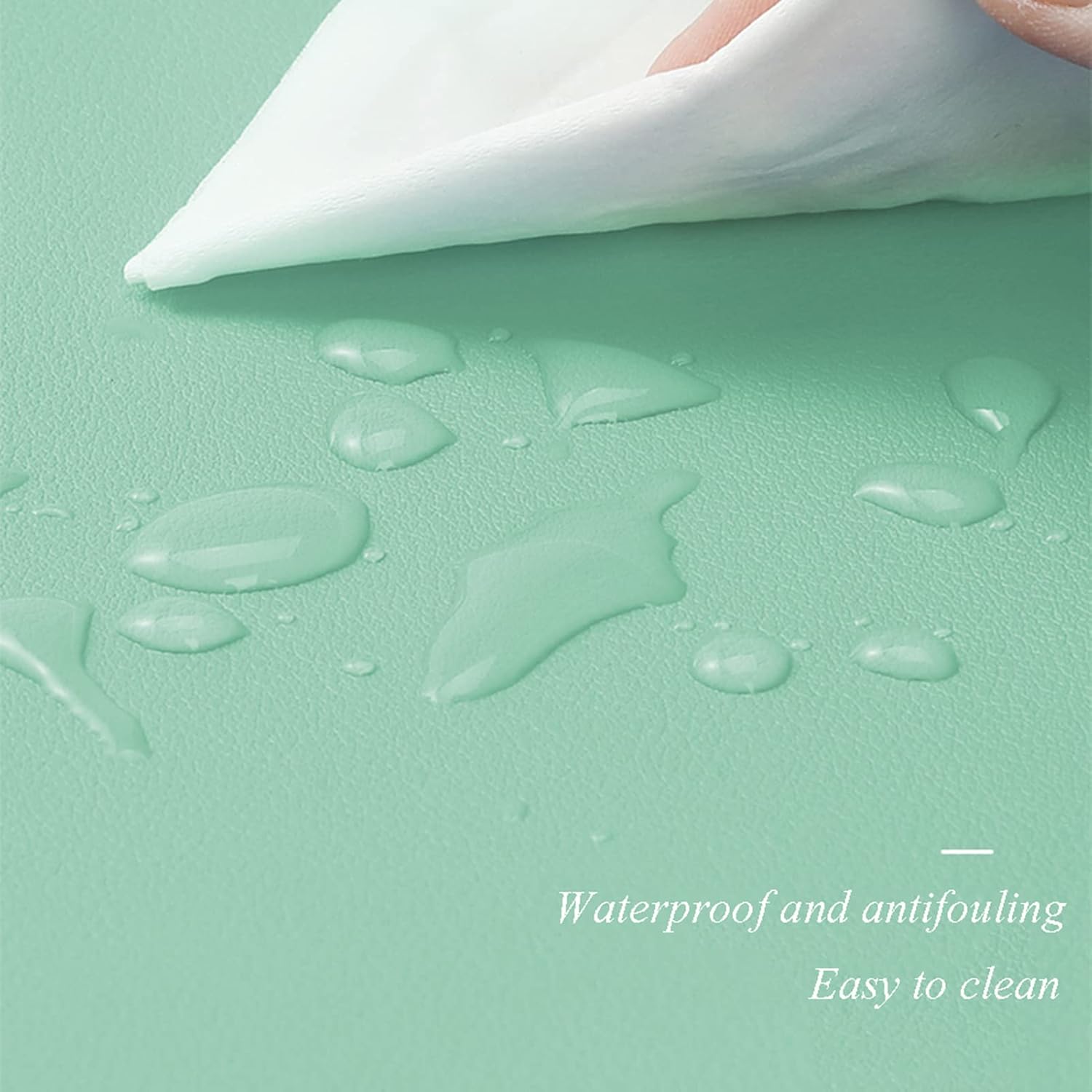 ZPEE Extra Large Waterproof Gaming Mouse Pad,Leather Mouse Mat Gaming Desk Pad Protector Large,Not-Slip Writing Mat for Table Office Home-Green 60x120cm - Image 2