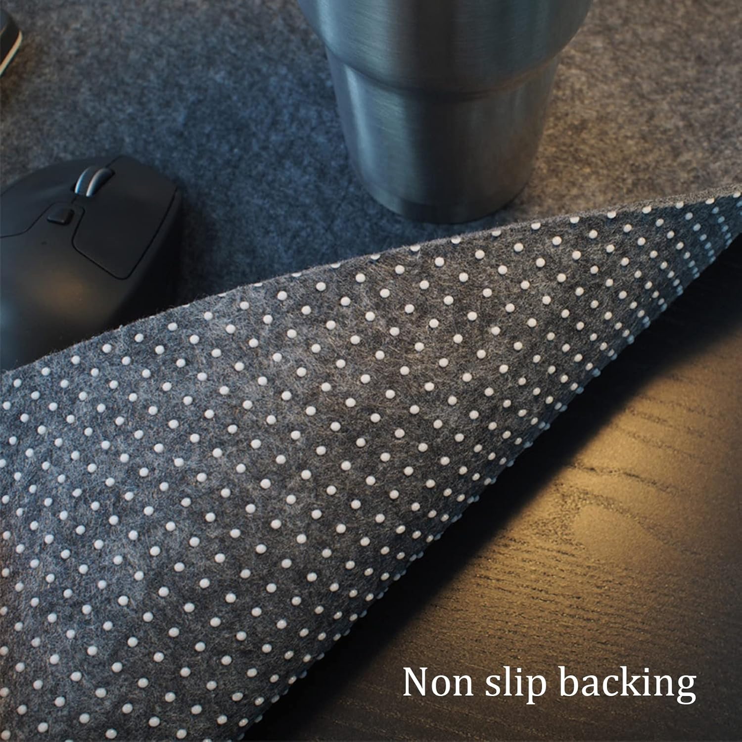 ZPEE Felt Gaming Mouse Pad Large,Not-Slip Mouse Mats for Computer Writing Mat for Desk Mice Mat Washable Keyboard Mat-Grey 60x120cm - Image 4