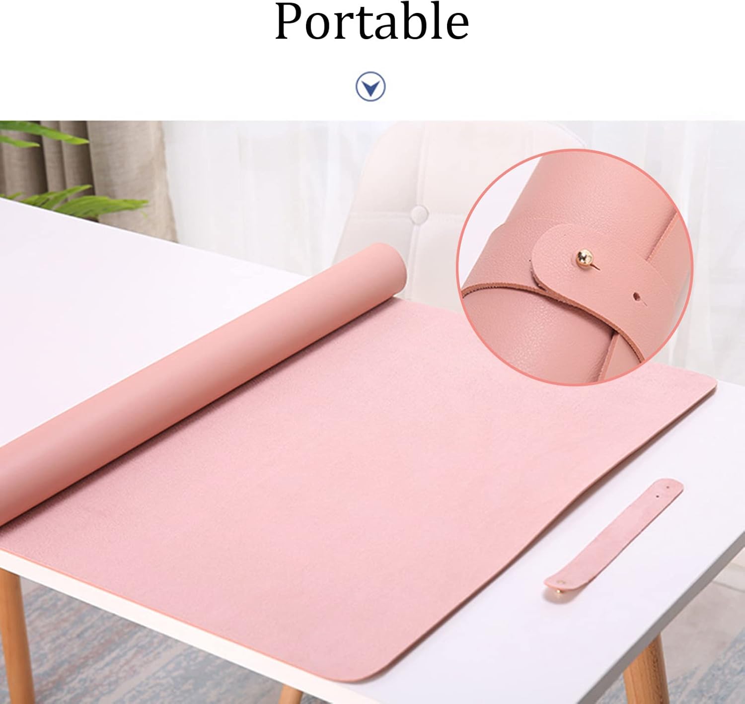 ZPEE Gaming Mouse Pad Large,Pu Leather Mouse Mats for Computer Gaming Not-Slip Desk Pad Protector Waterproof Keyboard Mat Writing Mat for Table-H 50x100cm - Image 4