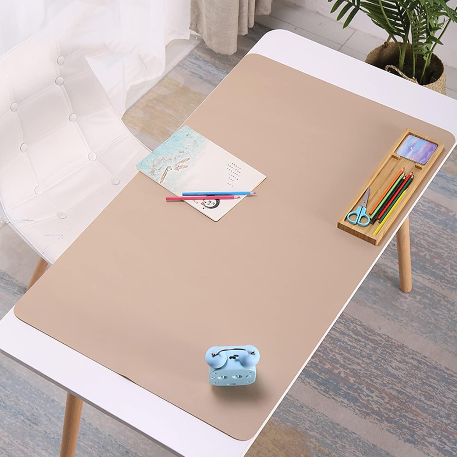 ZPEE Gaming Mouse Pad Large,Pu Leather Mouse Mats for Computer Gaming Not-Slip Desk Pad Protector Waterproof Keyboard Mat Writing Mat for Table-H 50x100cm - Image 13