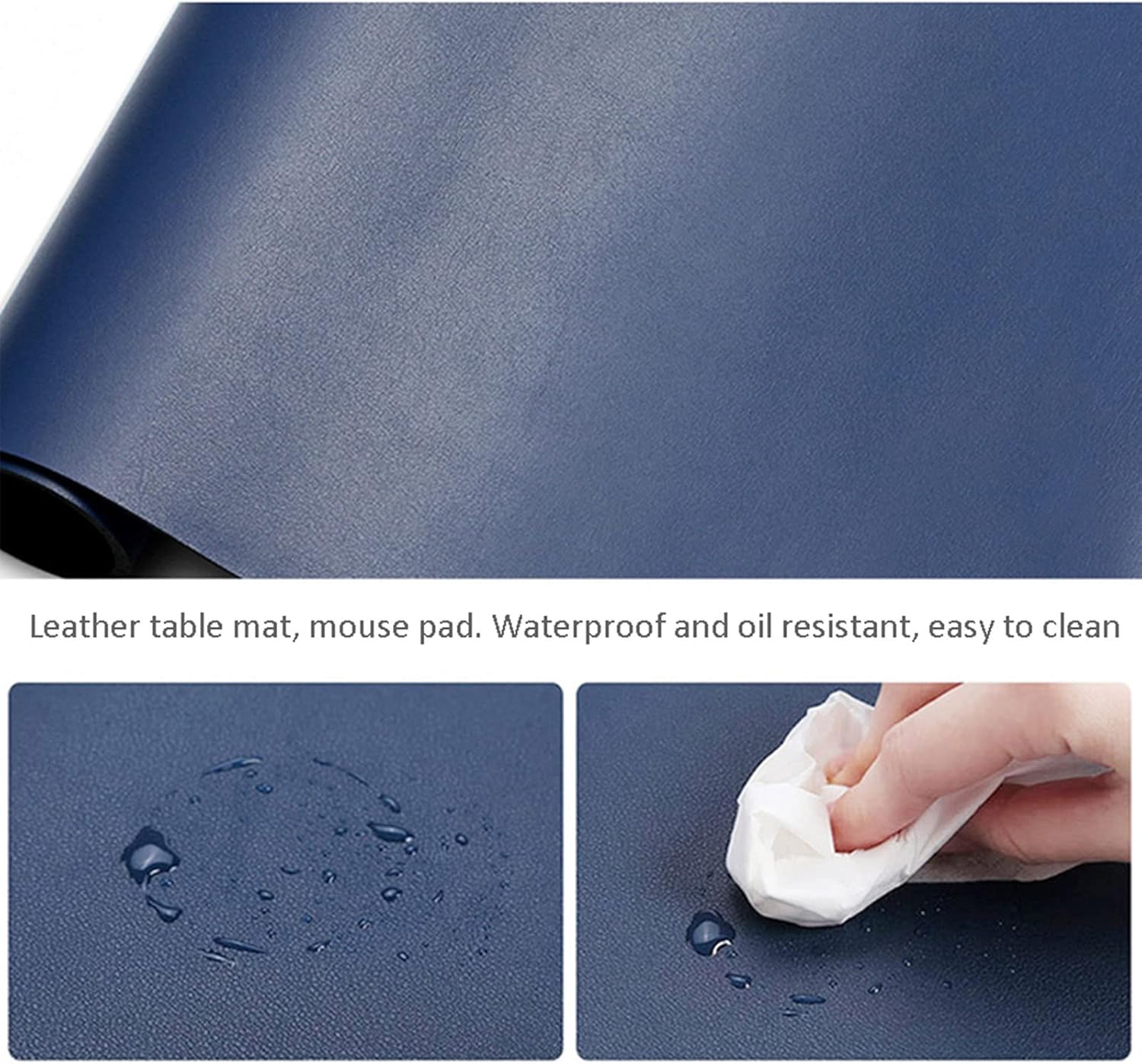 ZPEE Leather Gaming Mouse Pad Large,Extra Large Not-Slip Mouse Mat Water Proof,Short Plush Back Writing Mat for Table Desk Pad Protector-Pink 90x45cm - Image 3