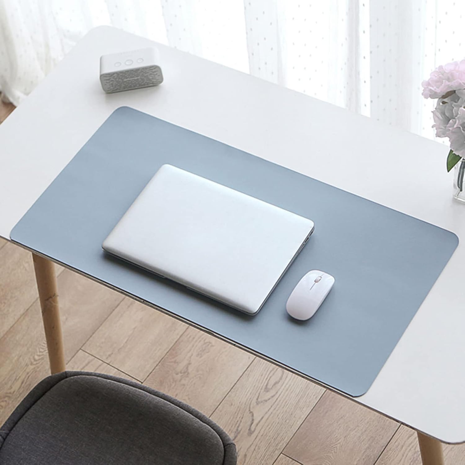 ZPEE Leather Mouse Pads for Desk,Gaming Mouse Pad Large Waterproof Mouse Mat for Computer Keyboard Mat Not-Slip Writing Mat Table Mat-Blue 100x50cm - Image 7