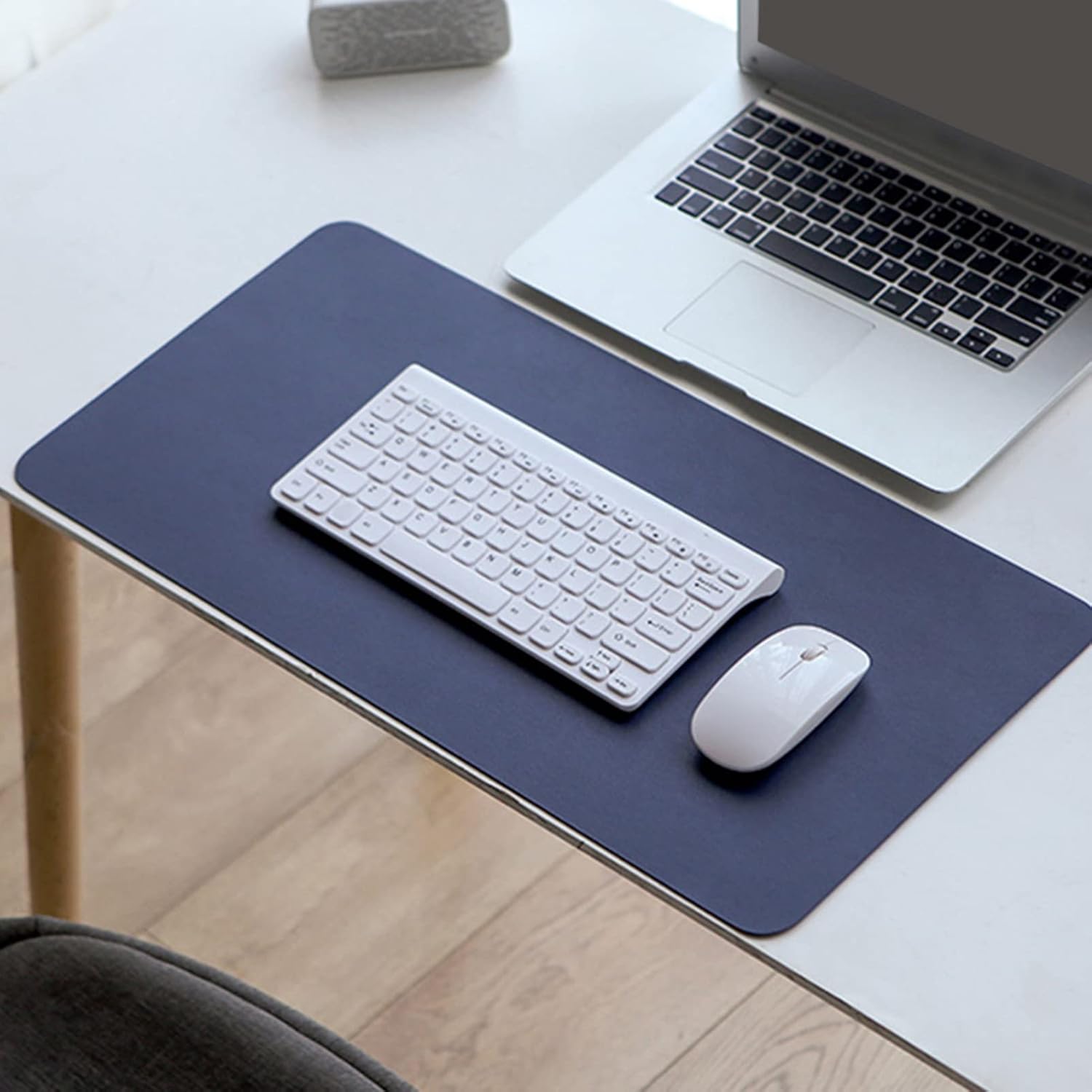 ZPEE Leather Mouse Pads for Desk,Gaming Mouse Pad Large Waterproof Mouse Mat for Computer Keyboard Mat Not-Slip Writing Mat Table Mat-Blue 100x50cm - Image 2