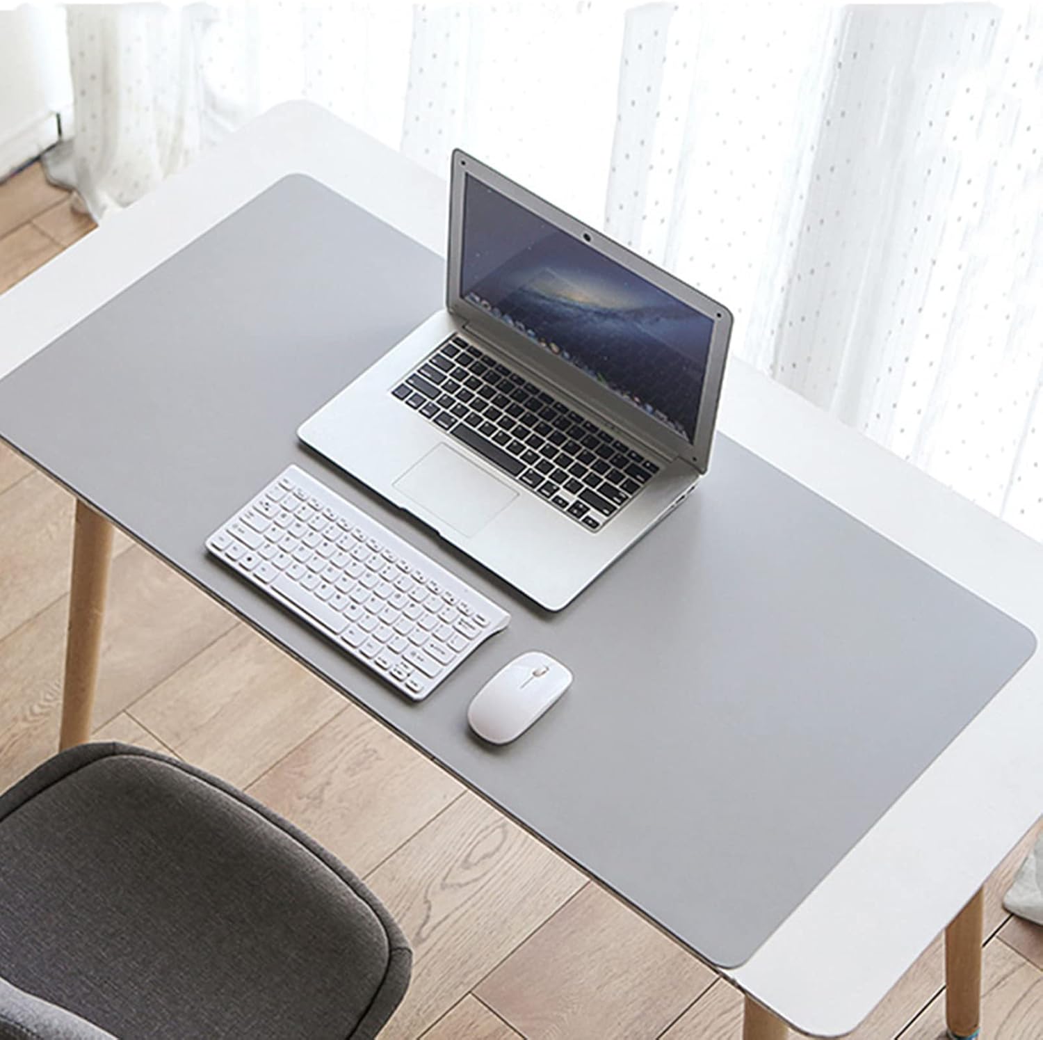 ZPEE Leather Mouse Pads for Desk,Gaming Mouse Pad Large Waterproof Mouse Mat for Computer Keyboard Mat Not-Slip Writing Mat Table Mat-Blue 100x50cm - Image 11