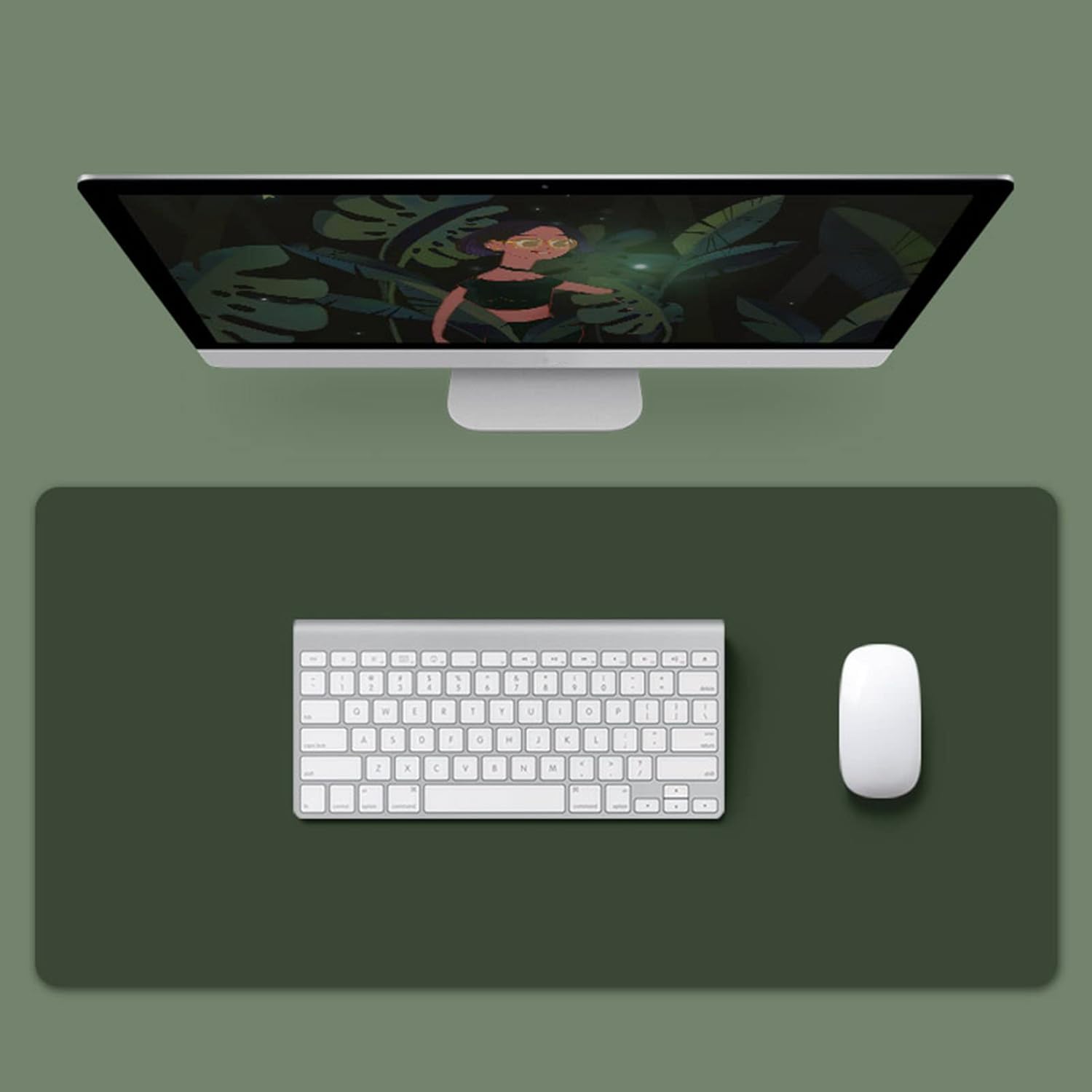 ZPEE Thicken Gaming Mouse Pad Large,Mouse Pads for Desk Gaming Washable Leather Keyboard Mat Table Mat for Desk Writing Mat-White 90x45cm - Image 6