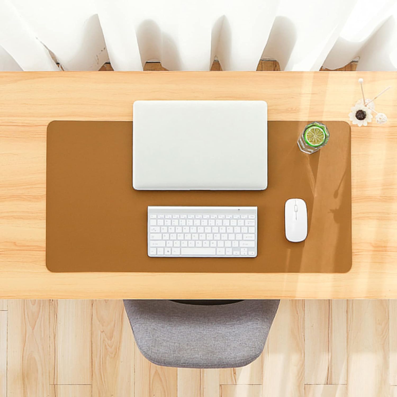 ZPEE Waterproof Mouse Mat for Computer Gaming,Smooth Surface Leather Gaming Mouse Pad Large Sustainable Table Mat Writing Mat for Home School-Blue 90x45cm - Image 12